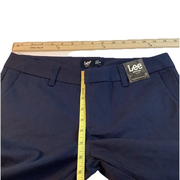 NWT Lee Uniform Shorts School Work Size 5 Juniors 8' inseam Navy Blue - Picture 8 of 11